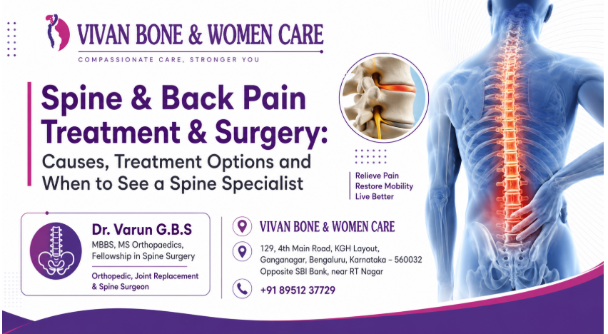 Spine & Back Pain Treatment & Surgery: Causes, Treatment Options and When to See a Spine Specialist